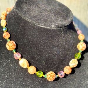 Vintage Floral Round Beaded necklace